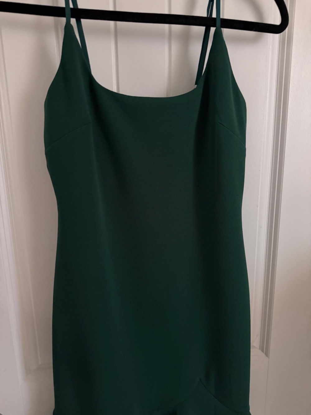 Hello Molly Emerald Green Ruffle Hem Slip Dress - Picture 3 of 5